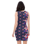 Purple Sky Navy Patriotic Print Tank Dress