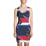 Purple Sky Patriotic Motorcycle Print Tank Dress