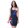 Purple Sky Navy Block Print Tank Dress