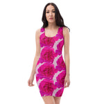 Purple Sky Floral Print Pink Tank Dress