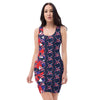 Purple Sky Navy Patriotic Print Tank Dress