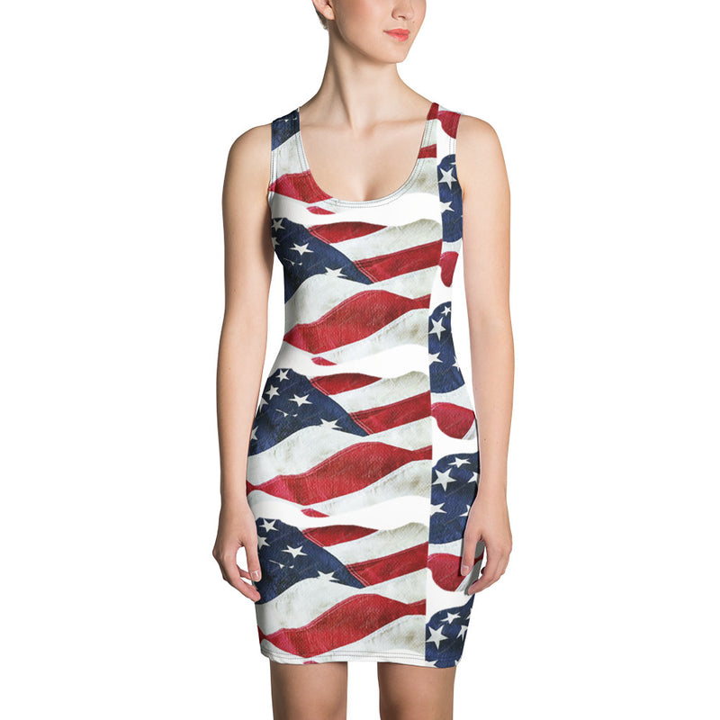 Purple Sky Red White And Blue Tank Dress