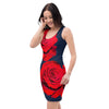 Purple Sky Red Rose Tank Dress