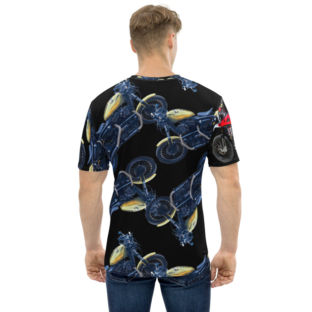 Purple Sky Blue and Gold Designer Men's T-shirt