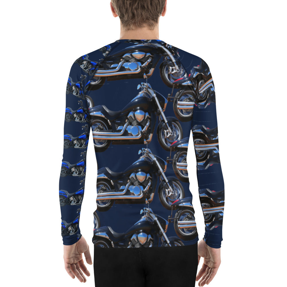 Purple Sky Motorcycle Men's Rash Guard