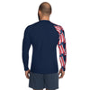 Purple Sky Flag Sleeve Patriotic Men's Rash Guard