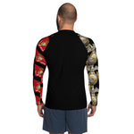 Purple Sky Marine Sleeve Black Men's Rash Guard