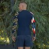 Purple Sky Navy Flag Sleeve Men's Rash Guard