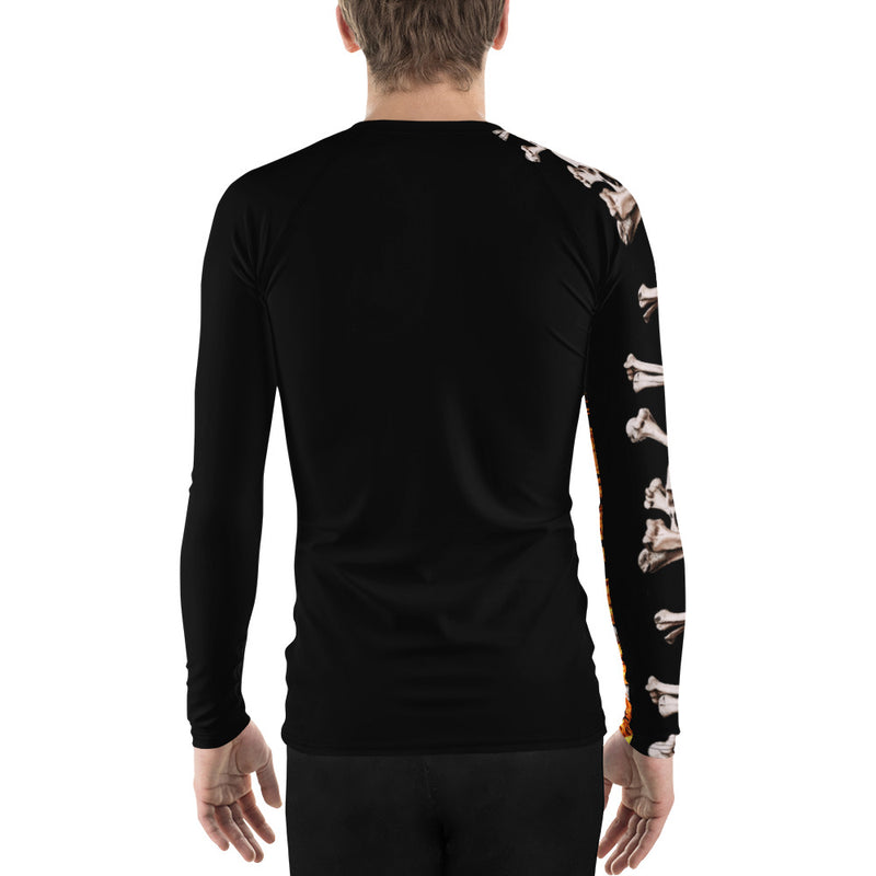 Purple Sky Black Sleeve Design Men's Rash Guard