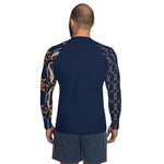 Purple Sky Navy and Gold Men's Rash Guard