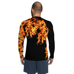 Purple Sky Black Flame Men's Rash Guard