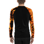 Purple Sky Black Flame Men's Rash Guard