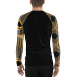 Purple Sky Black and Gold Men's Rash Guard