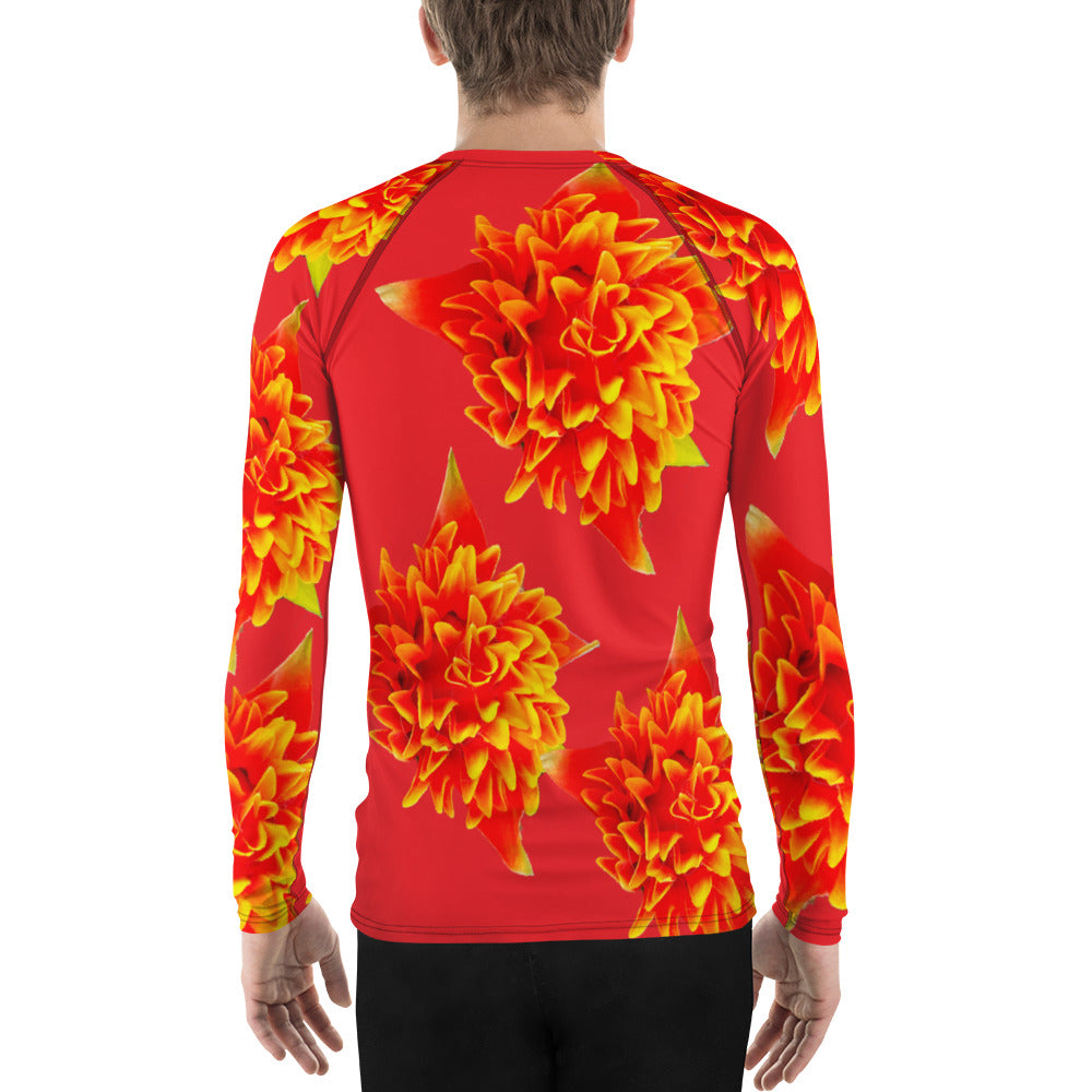 Purple Sky Red and Orange Men's Rash Guard