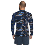 Purple Sky Blue Motorcycle Men's Rash Guard