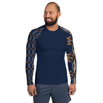 Purple Sky Navy and Gold Men's Rash Guard