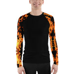 Purple Sky Black Flame Men's Rash Guard