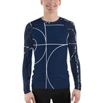 Purple Sky Navy Graphic Men's Rash Guard