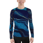 Purple Sky Blue and Grey Men's Rash Guard