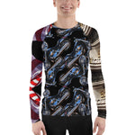 Purple Sky Black and Red Graphic Men's Rash Guard