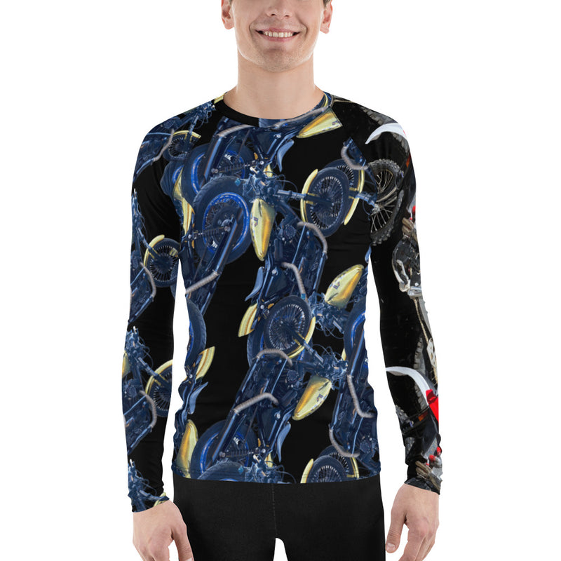 Purple Sky Black Graphic Men's Rash Guard