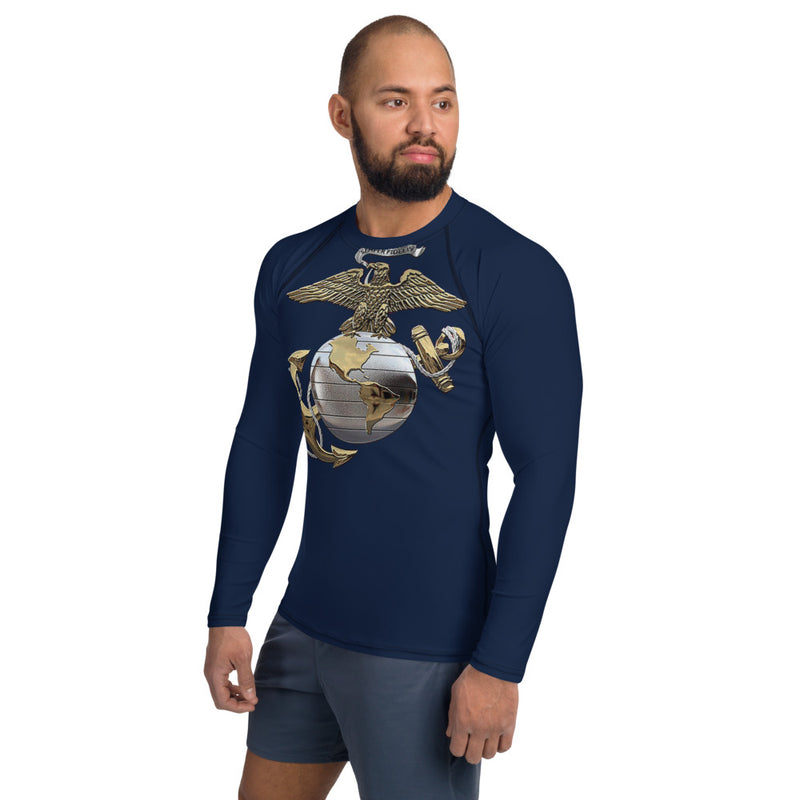 Purple Sky Men's Patriotic USMC EGA Rash Guard