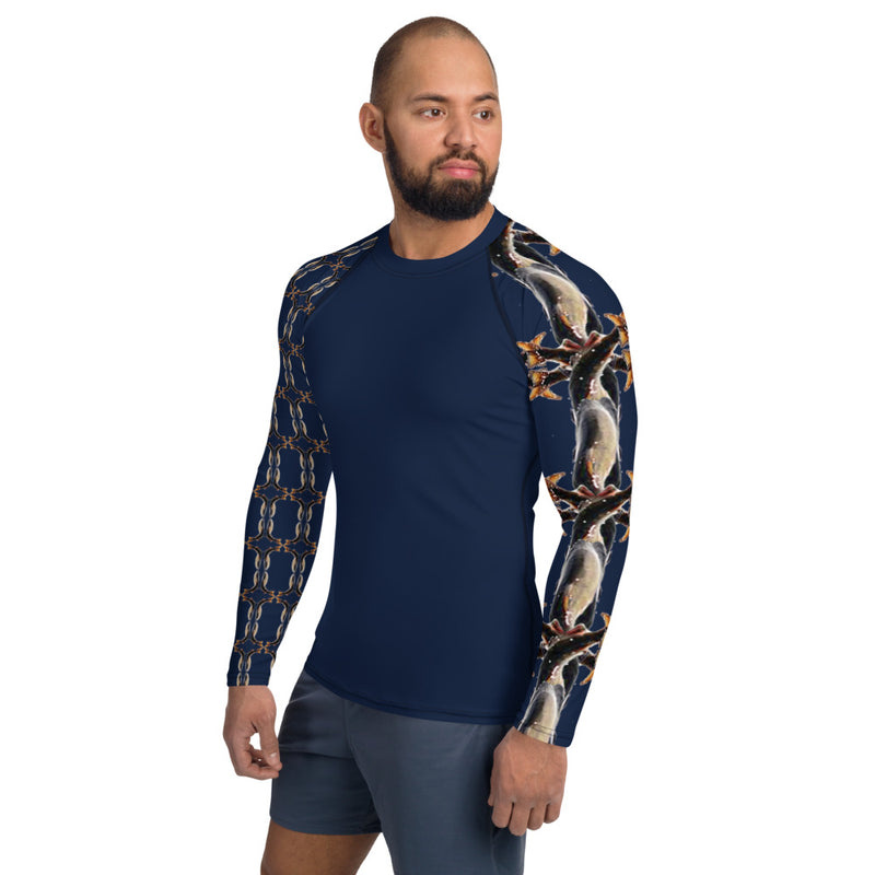 Purple Sky Navy and Gold Men's Rash Guard