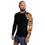 Purple Sky Black Flame Men's Rash Guard