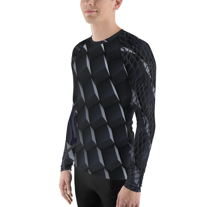 Purple Sky Charcoal Grey Graphic Men's Rash Guard