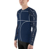 Purple Sky Navy Graphic Men's Rash Guard