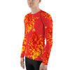 Purple Sky Red and Orange Men's Rash Guard