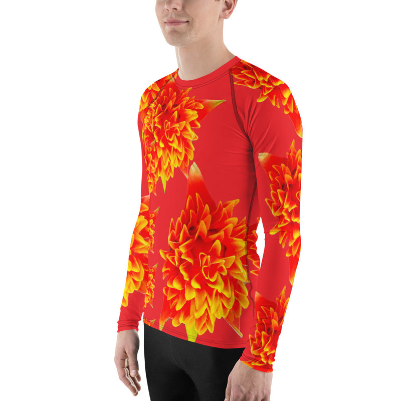 Purple Sky Red and Orange Men's Rash Guard