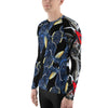 Purple Sky Black Graphic Men's Rash Guard