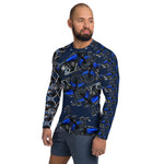 Purple Sky Blue Motorcycle Men's Rash Guard