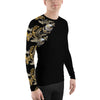 Purple Sky Marine Motif Black Men's Rash Guard