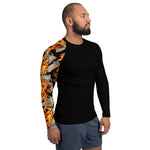 Purple Sky Black Sleeve Design Men's Rash Guard