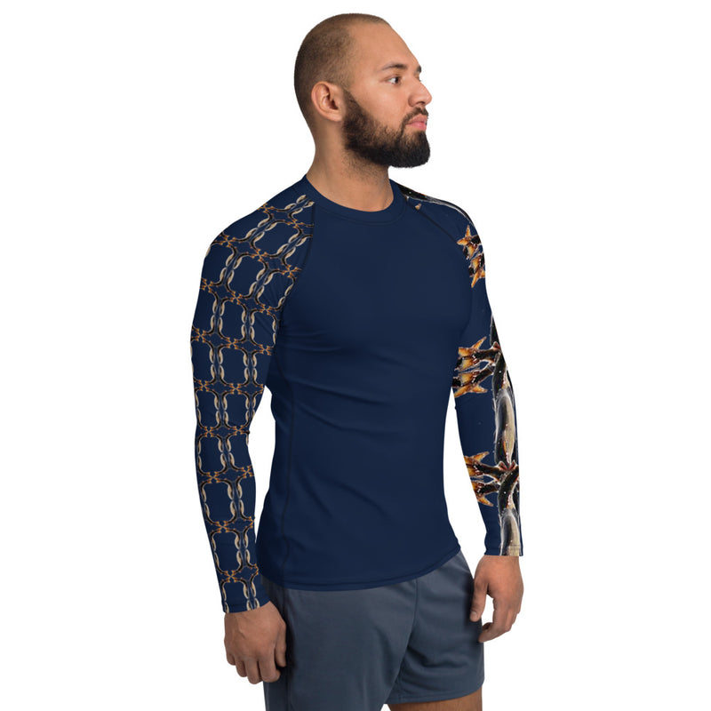 Purple Sky Navy and Gold Men's Rash Guard