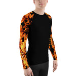 Purple Sky Black Flame Men's Rash Guard