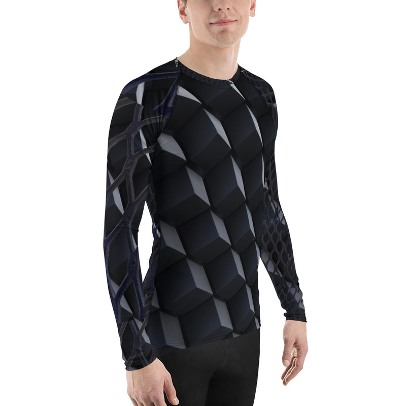 Purple Sky Charcoal Grey Graphic Men's Rash Guard