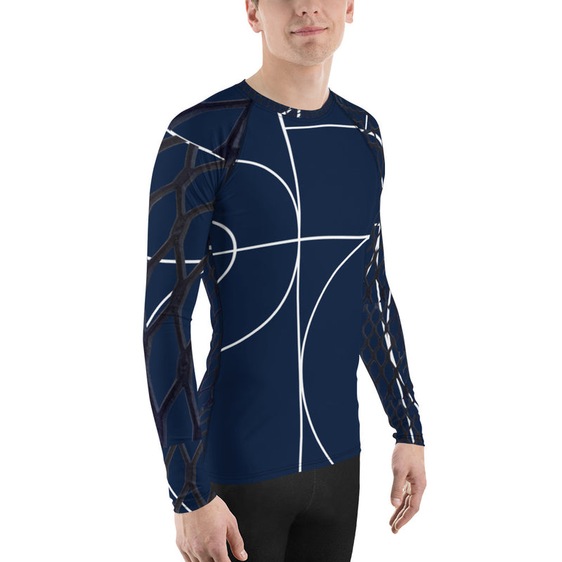 Purple Sky Navy Graphic Men's Rash Guard