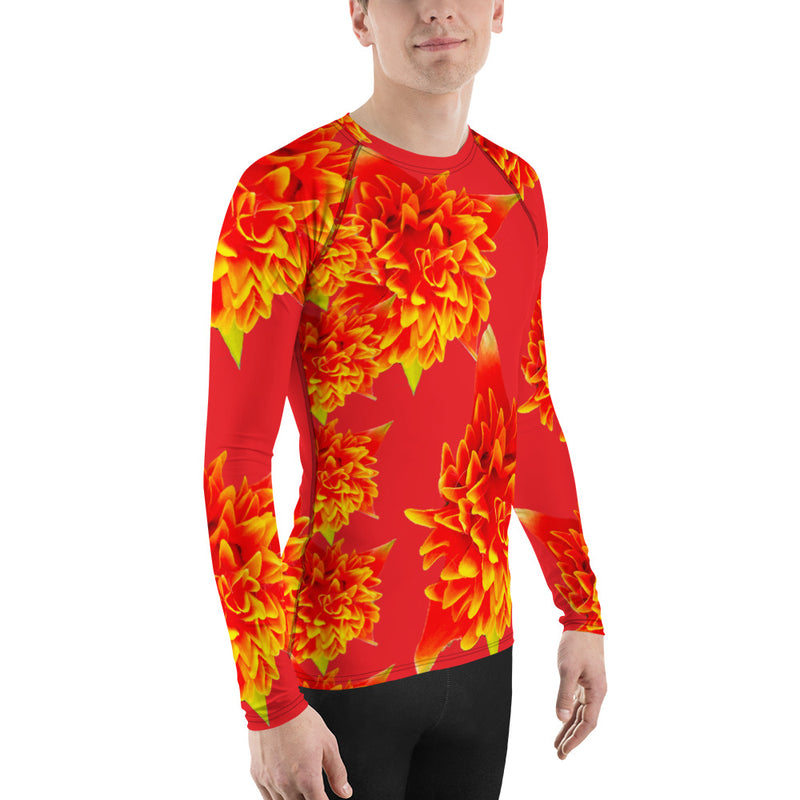 Purple Sky Red and Orange Men's Rash Guard