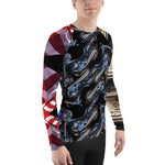 Purple Sky Black and Red Graphic Men's Rash Guard