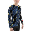 Purple Sky Black Graphic Men's Rash Guard