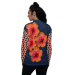 Purple Sky Orange Pink Floral Print Custom Created Bomber Jacket