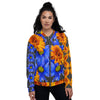 Purple Sky Custom Collection  Orange and Blue Unisex Bomber Jacket