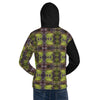 Purple Sky Green Fern Print Unisex Hoodie