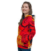 Purple Sky Red Orange Floral Print Unisex Hoodie