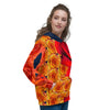 Purple Sky Red Orange Floral Print Unisex Hoodie