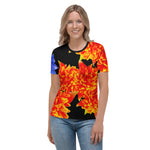 Purple Sky Orange Floral Women's T-shirt