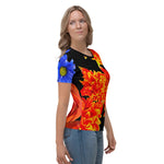 Purple Sky Orange Floral Women's T-shirt